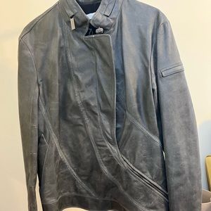 Nina Ricci Biker Jacket Grey Zip Pockets NEW
